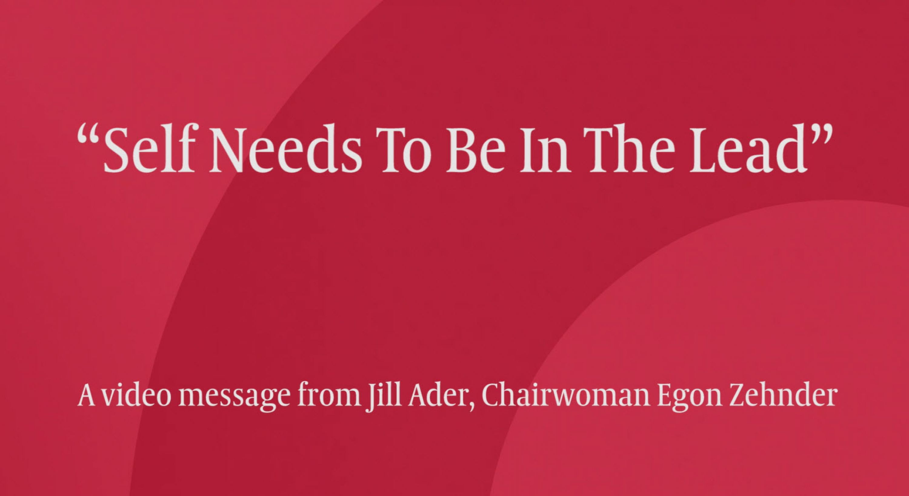 Watch Chairwoman Jill Ader's message to leaders