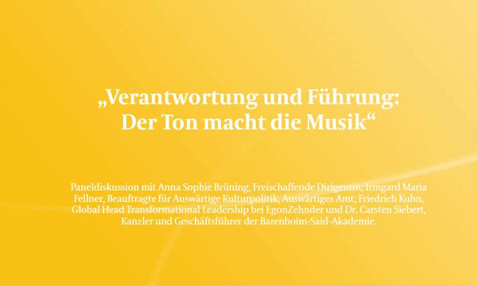 Paneldiskussion „Verantwortung und Führung in Krisenzeiten: Der Ton macht die Musik?“