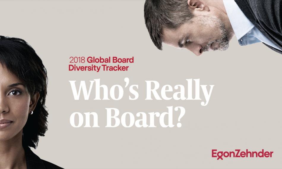 Egon Zehnder Global Board Diversity Tracker Suggests Gender Parity in the Boardroom May Never Be Achieved