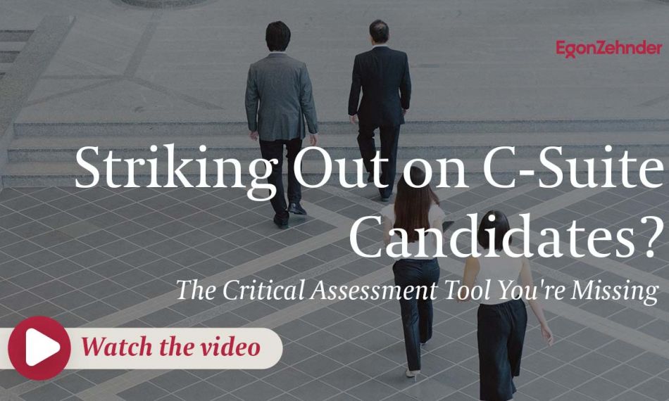 Striking Out on C-Suite Candidates?