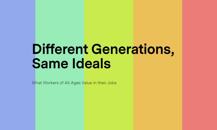 Different Generations, Same Ideals: What Workers of All Ages Value in their Jobs