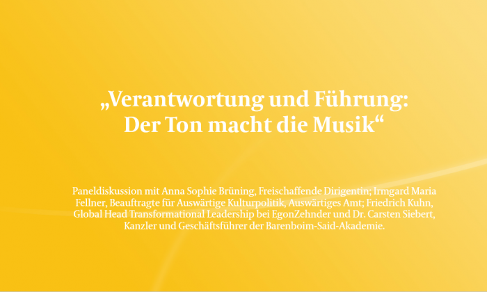 Paneldiskussion „Verantwortung und Führung in Krisenzeiten: Der Ton macht die Musik?“