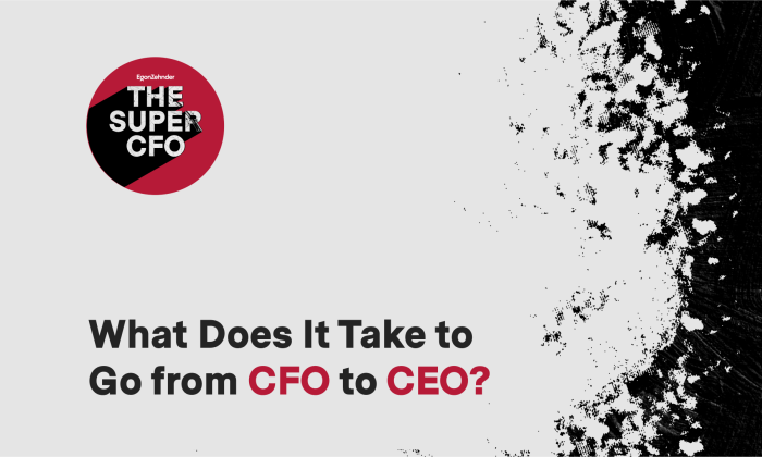 What Does It Take to Go from CFO to CEO?